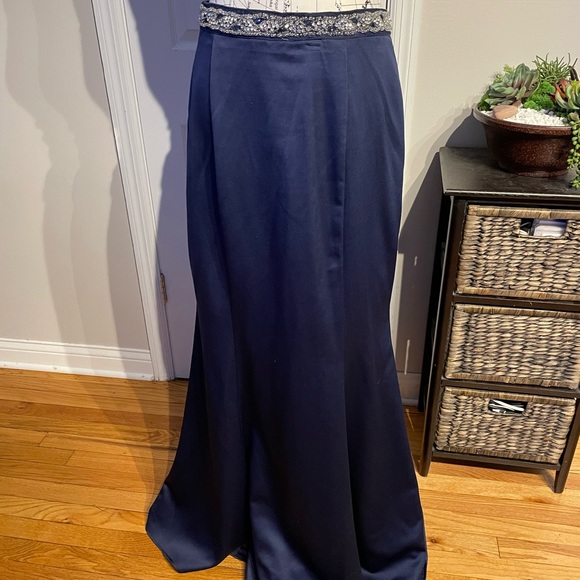 Sequin Heart Vintage y2k Embellish Mermaid Trumpet Crystal Beads Cascade Draped - Picture 2 of 10